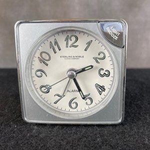 Cool Battery Travel Alarm Clock Sterling and Noble